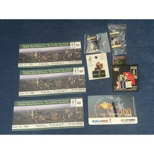 1996 Olympic Pins Meal & Transit Card Atlanta Utah Collectible Centennial Games